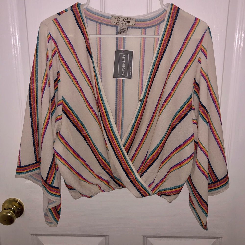 Cropped Wrap Boutique top NWT